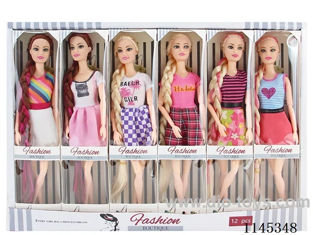 11.5‘ 30cm 11 jointed solid body colour print eye Barbie 12’s (mix & match clothes in many colours)