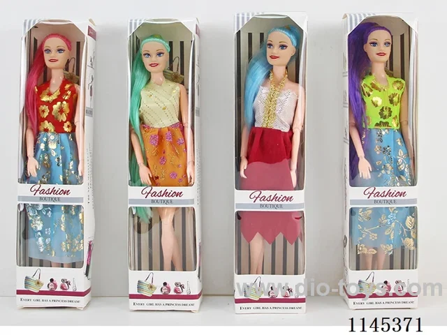 11.5’ 30cm 11 joints solid colour print eye Barbie colourful mixed bag