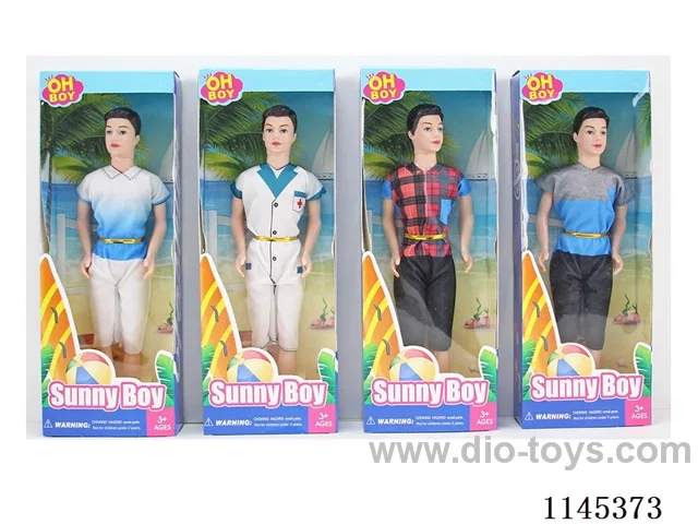 11.5’ 30cm 5 jointed solid body colourful eyeball men's doll four mixes