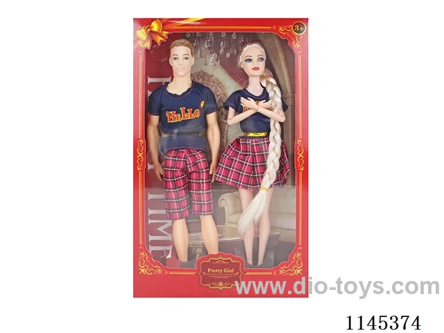 11.5’ 30cm 9 jointed solid body with coloured eyes Couple Barbie Men's 5 jointed solid body with coloured eyes