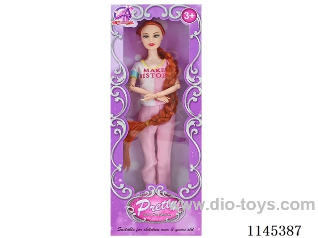 11.5’ 30cm 9 jointed solid colour print eye barbie