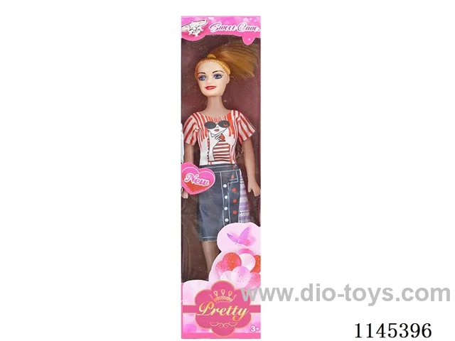 11.5’ 27cm 5 jointed empty body colour print eye barbie