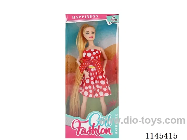 11.5’ 30cm 9 jointed solid body colour print eye barbie