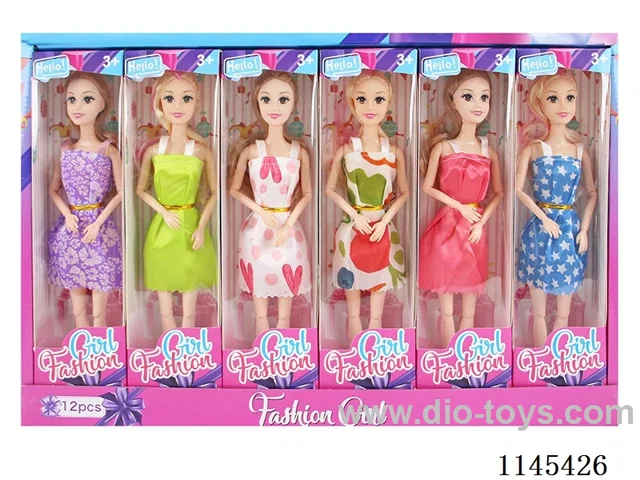 11.5’ 30cm 11 jointed solid 3D real eye barbie 12 small box set