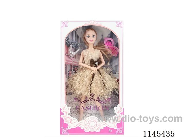 11.5’ 30cm 11 jointed solid colour eye Barbie + necklace + accessories