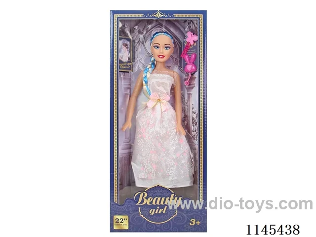 22’ 54cm 5 joints empty body with colour print eyes musical Barbie + accessories