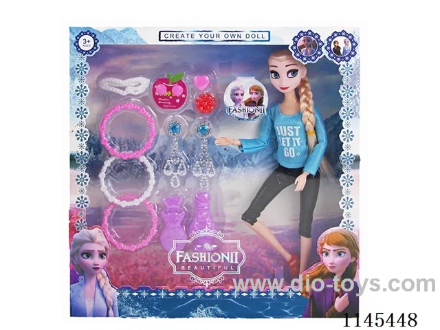 11.5’ 11 jointed solid single Barbie with accessories