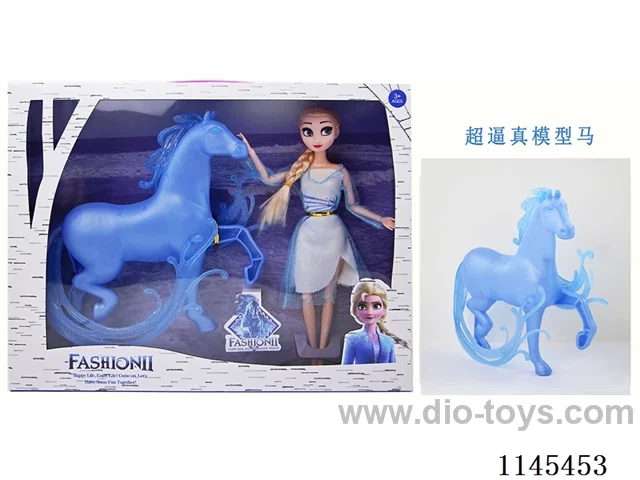 11.5’ Solid 11 jointed doll with horse (C material)