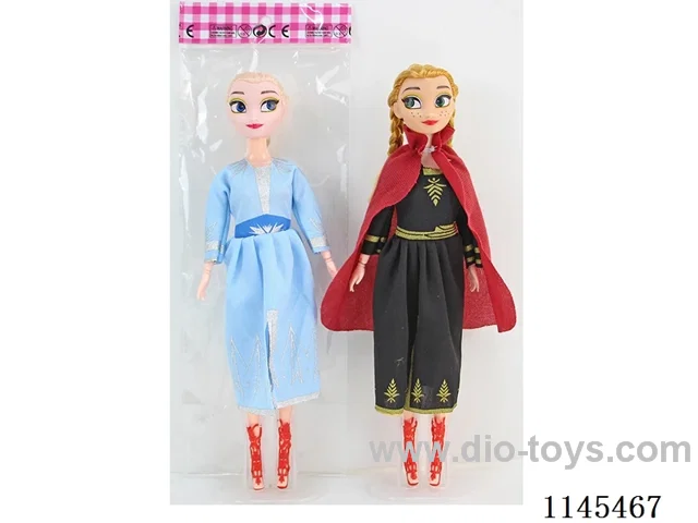 11.5’ 30cm 13 jointed solid body coloured print eye dolls two mixes