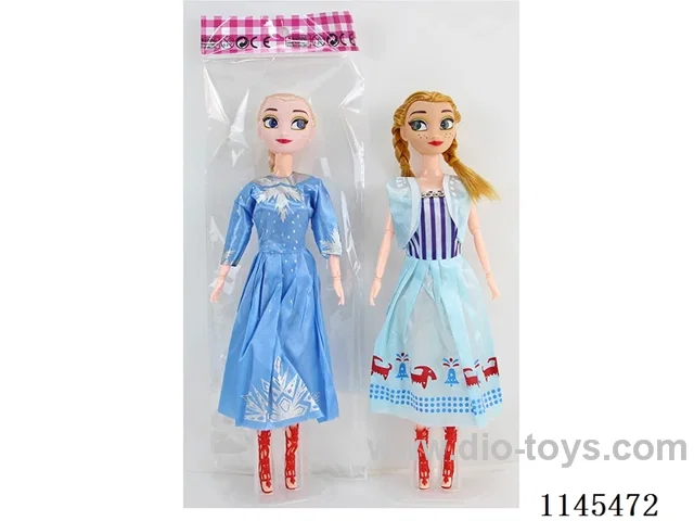 11.5’ 30cm 13 jointed solid body colour print eye doll two mixes