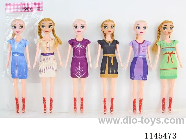 11.5’ 30cm 13 jointed solid body colour print eye dolls mixed bag
