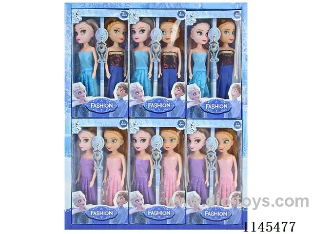 7‘ 15cm 5 jointed Solid Colour Printed Eye Dolls Display Box 24 Dolls 12’s