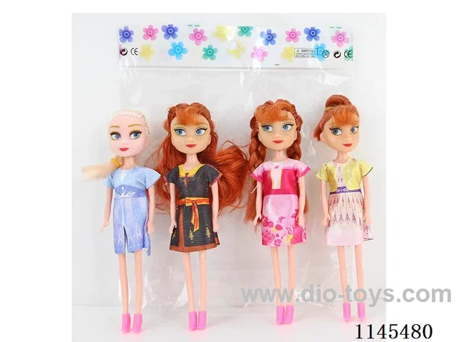 7’ 16cm 5 jointed solid body colourful eye dolls mix & match