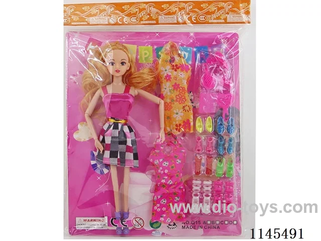 9 jointed solid Barbie with plate shoes