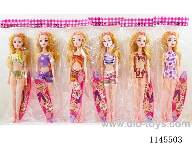 11 joints 11.5 inch 3D 3D real eye doll with surfboard diving goggles