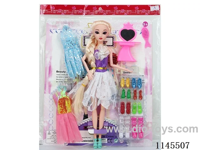 11.5’ Solid 11 jointed 3D real eye Barbie cardboard