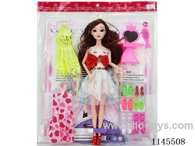 11.5’ Solid 11 joints 3D real eye Barbie cardboard
