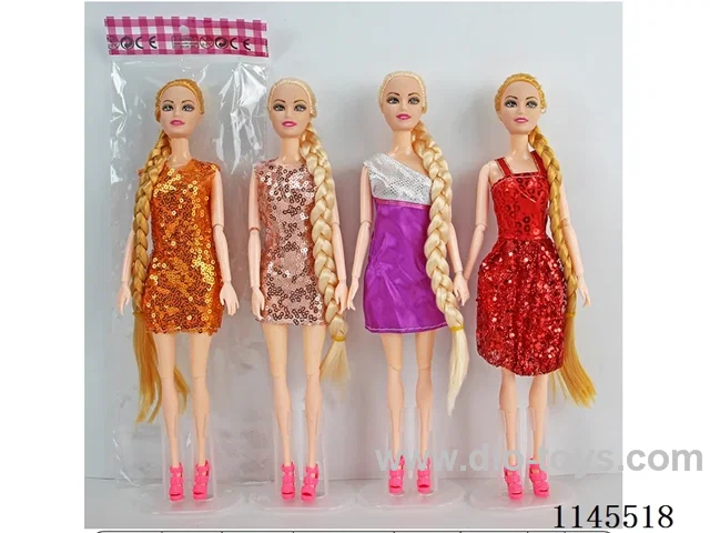 11.5’ 30cm 11 jointed solid colour print eye Barbie assorted mix
