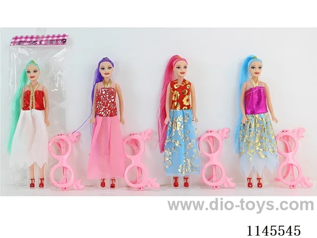 11.5’ 30cm 5 joints empty body colourful printing eye Barbie+glasses variety mixing