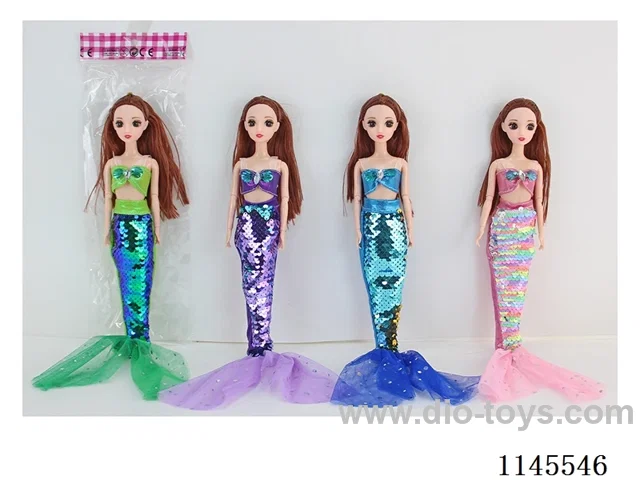 11.5’ 30cm 9 joints 3D real eyes mermaid barbie mixes