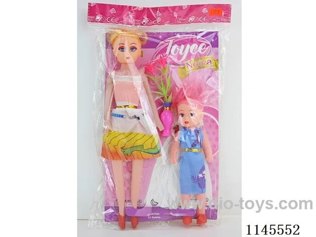 11.5 inch 30 cm 5 joints empty body colour print eye Barbie + 9 inch 20 cm empty body doll + vase