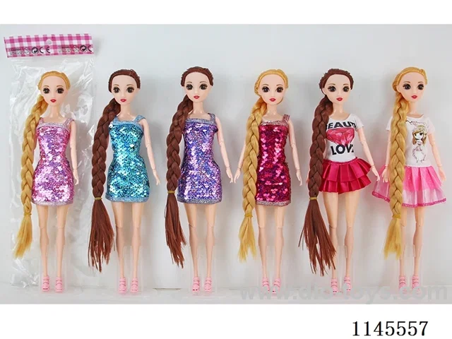 11.5 inch 30cm 13 joints solid body 3D real eye Barbie variety of mixing