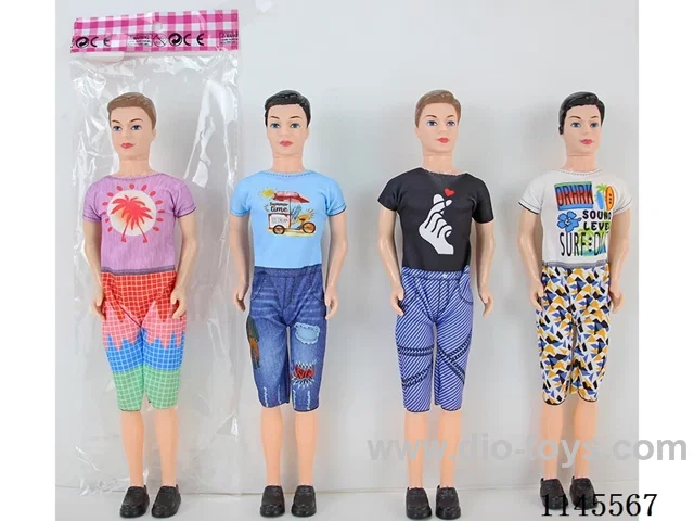 11.5’ 30cm 3 Jointed Solid Colour Print Eye Male Barbie Variety Pack