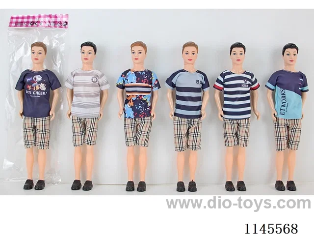 11.5’ 30cm 3 Jointed Solid Colour Print Eye Male Barbie Variety Pack
