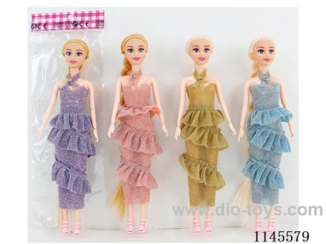 11.5’ 30cm 13 jointed solid colour print eye barbie assortment