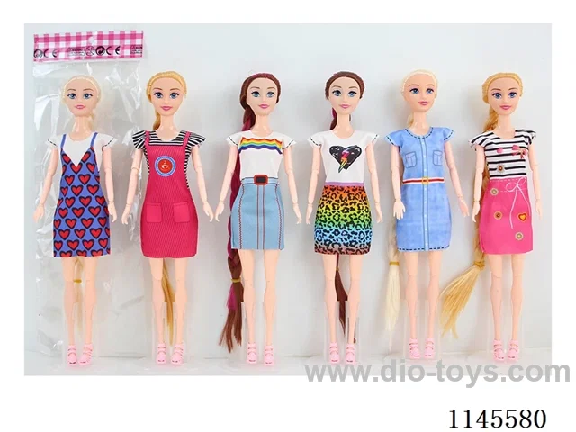 11.5’ 30cm 13 jointed solid colourful eye Barbie assortment