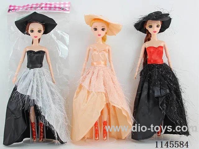 11.5’ 30cm 9 jointed solid 3D Barbie with real eyes mixed bag