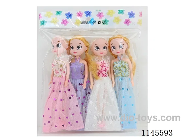 7’ 16cm 5 joints solid colour print eye Barbie 4pcs set