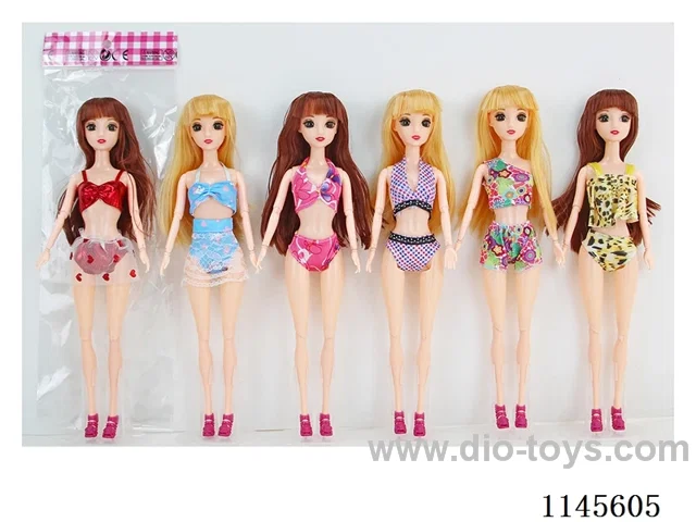 11.5’ 30cm 13 jointed solid body 3D real eye Barbie assortment