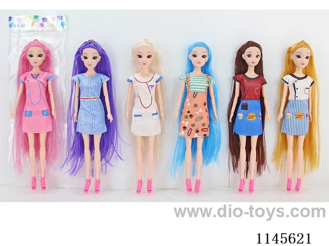 11.5’ 30cm 11 jointed solid 3D real eye Barbie assorted mix