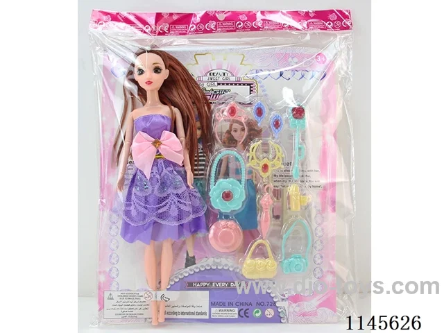 11.5’ 30cm 9 joints solid 3D real eye barbie + accessories