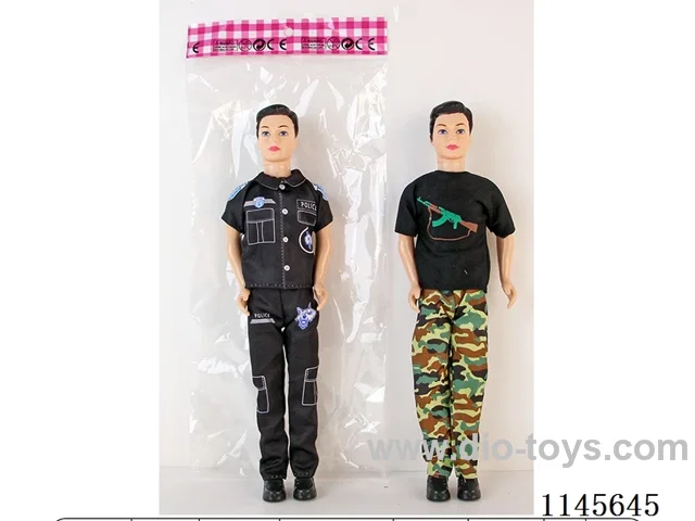 11.5’ 30cm 3 jointed solid body colour print eyelet men's doll two mixes