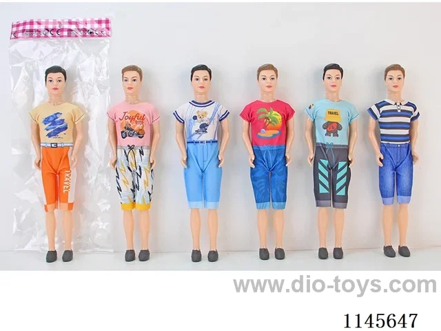 11.5’ 30cm 3 jointed solid body with coloured print eyes for men dolls mix and match