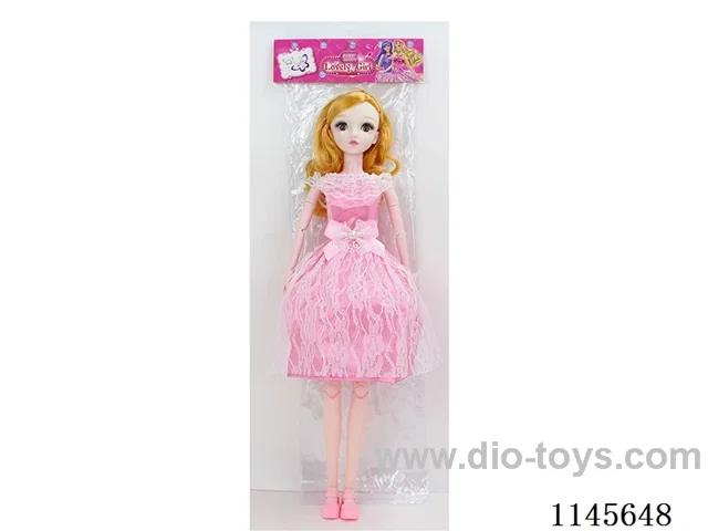 22’ 54cm 21 jointed solid Barbie with live eyes