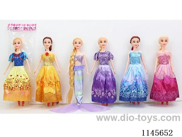 11.5’ 30cm 9 joints solid body colour print eye Barbie mix