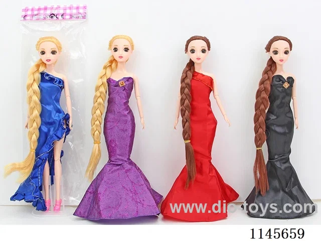 11.5’ 30cm 11 jointed solid 3D Barbie with real eyes mixed bag