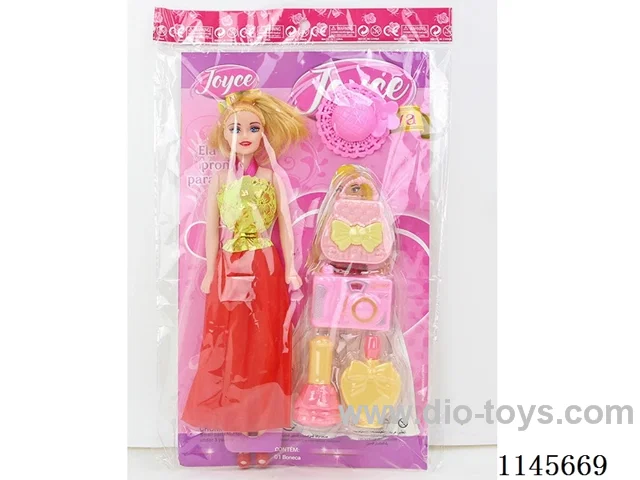 11’ 26cm 5 joints empty body colour print eye Barbie + accessories + hat
