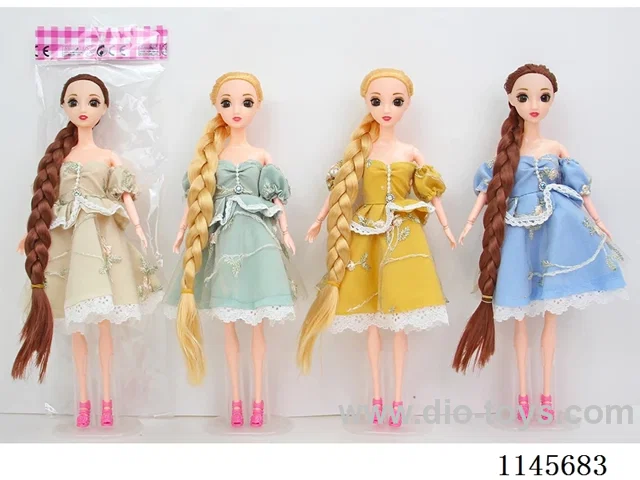 11.5’ 30cm 11 jointed solid 3D Barbie with real eyes mix & match