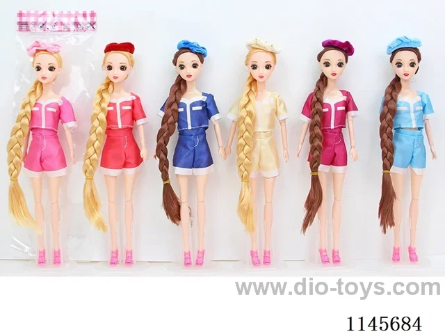 11.5’ 30cm 11 jointed solid 3D real eye Barbie + Hat Variety Pack