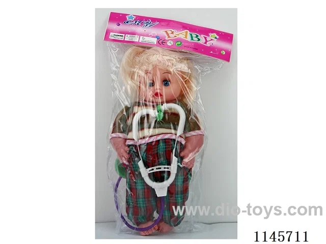 14 inch 28cm empty body two-piece doll with stethoscope