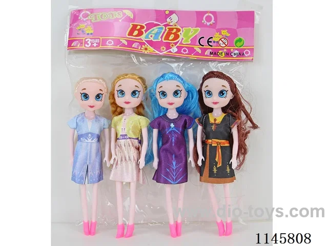 7’ 18cm 5 jointed solid Barbie four pack