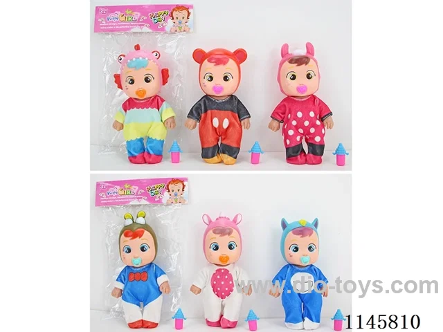 8’ 22cm 5 jointed hollow body doll + bottle + pacifier mixes various types