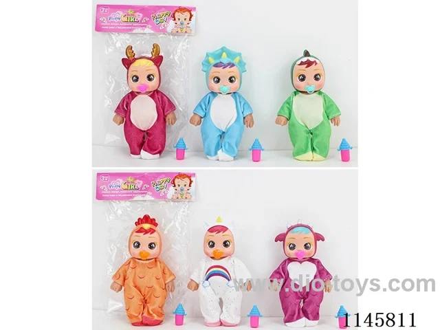 8’ 20cm 5 jointed hollow body doll + bottle + pacifier mix & match