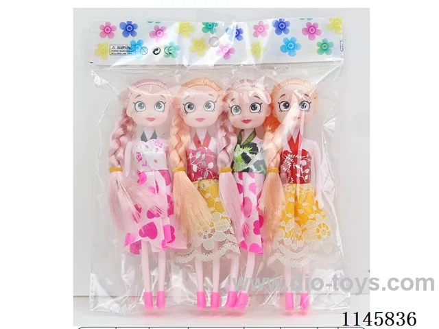 7’ 16cm 5 jointed solid doll four pcs.