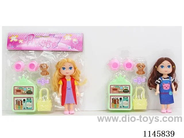 6’ 15.5cm 5 jointed solid doll + blister accessories two mixed packs