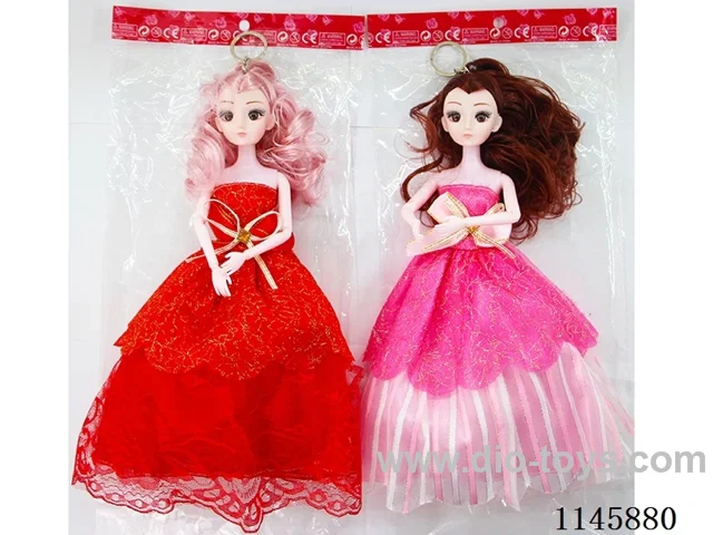 11.5’ Solid 9 Articulated Barbie 3 Mixed with Keyring